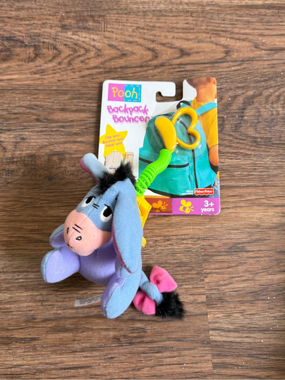 vintage 2000 Fisher-Price Disney Winnie the Pooh "Backpack Bouncer" Eeyore